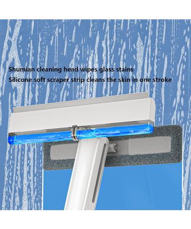 Spray Window Cleaning Kit with Sewage Collector and 3 Pads 4 in 1 Shower Squeegee for Tile Shower Walls with Extension Pole Car Squeegee Window Cleaning Equipment - Buy Online on GoSupps.com