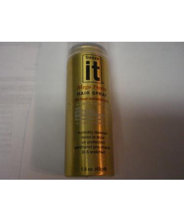 Freeze It Mega Freeze Hair Spray 24 Hour Extreme Hold 1.5 oz.