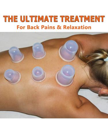 Cupping Therapy Set by DoSensePro - Arthritis Pain Relief & Anti-Aging Massage Cups - 6 Silicone Vacuum Cups for Cellulite Reduction - Relaxation Gift - Buy Online on GoSupps.com