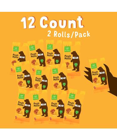 BEAR Real Fruit Snack Rolls - Gluten Free Vegan Mango - 12 Pack Healthy Kids & Adults Snack - Buy Online on GoSupps.com