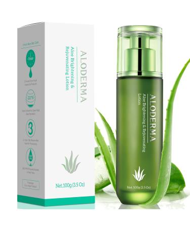 Aloderma Aloe Brightening Face Moisturizer with 80% Organic Aloe Vera  Daily Moisturizer for Face with Niacinamide & Squalane  Revitalizing Aloe Facial Moisturizer to Smooth & Even Skin Tone & Texture