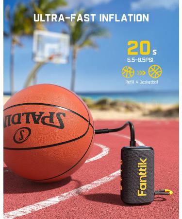 Fanttik X8 Nano Electric Ball Pump - Ultra-Fast Inflation for Sports Ball with Digital Pressure and LCD Display - Ideal for Basketball, Soccer, Volleyball, Football - Buy Online on GoSupps.com