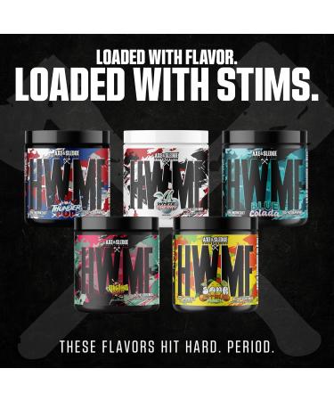 Axe & Sledge HWMF High Stim Pre-Workout Powder | 400mg Caffeine | Pre-Workout for Men & Women with Citrulline Beta Alanine & Alpha GPC - Energy Pump & Focus | 20/40 Servings Sour Citrus Punch - Buy Online on GoSupps.com