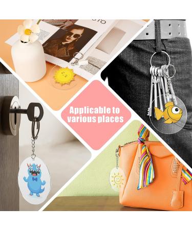 Senbota 100 Pcs 2 Inch Circle Acrylic Keychain Blanks - Clear Acrylic Discs for Keychains & Crafts - Buy Online on GoSupps.com
