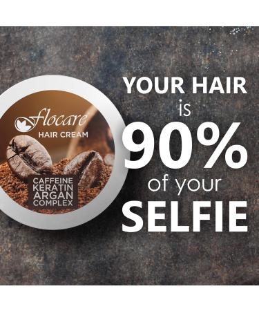 Keratin Coffee Hair Cream - Nourishing Coconut Argan & Almond Oils - Strong & Healthy Hair - 200 gm - Buy Online on GoSupps.com