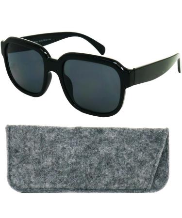 Mini glasses Stylish retro sunglasses with prescription plastic glasses with thick frames and large glasses free case reading sun glasses women XL lenses 1.0 Dioptria - Buy Online on GoSupps.com