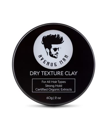 Avenue Man Dry Texture Clay (2oz) - Hair Products For Men - Hair Wax with Herbal Extracts for Wet or Dry Hair - Paraben-Free Hair Putty - Made in the USA 2 Ounce (Pack of 1) Dry Texture Hair Clay For Men - (2oz) - Buy Online on GoSupps.com