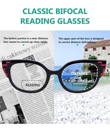 Eyekepper Bifocal Reading Glasses for Women - 4-Pack +3.00 Clear Lens - Stylish Bi-focal Readers in Mixed Colors - Buy Online on GoSupps.com