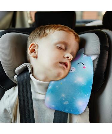 Beinou Unicorn Seatbelt Strap Cover & Pillow for Kids - Green | Head & Shoulder Support Cushion for Boys & Girls | Car Seat Belt Harness Pads for Travel - Buy Online on GoSupps.com