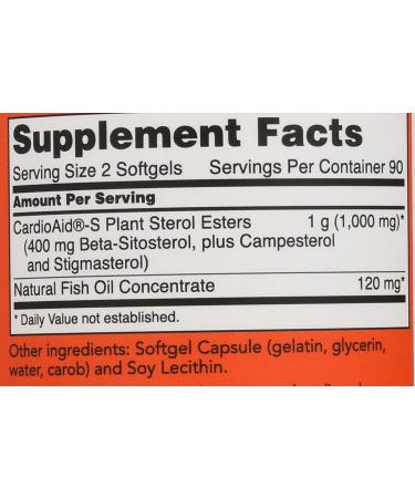 NOW FOODS SPO Beta-Sitosterol Plant Sterols with Fish Oil 180 Count - Buy Online on GoSupps.com