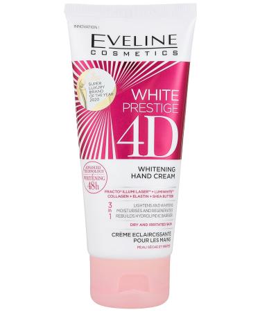 EVELINE WHITE PRESTIGE 4D Whitening Hand Cream 3 in 1 | 100ml - Buy Internationally - Buy Online on GoSupps.com