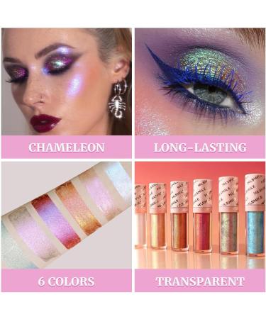  Beliky Girl Chameleon Glitter Liquid Eyeshadow Metallic and Shimmering Multi-Color Liquid Eyeshadow Long Lasting Quick Dry Holographic and Shiny - Buy Online on GoSupps.com