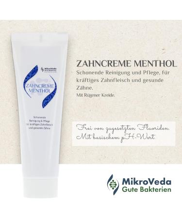 MikroVeda Toothpaste Menthol 50 ml - Fluoride-Free Strong Gums & Healthy Teeth Care - Buy Online on GoSupps.com