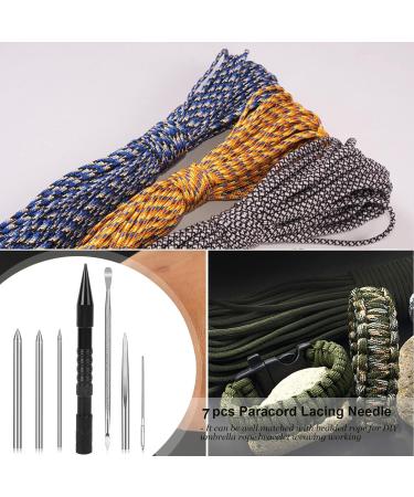 Muye 7 Pack Marlin Spike Paracord Stitching Kit | Lacing Needles & Smoothing Tool | Ideal for Leather Weaving & Paracord Bracelet | Storage Case Included - Buy Online on GoSupps.com