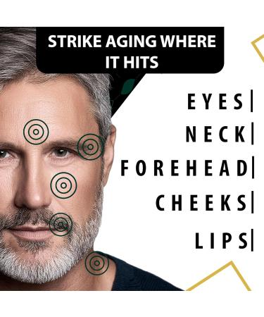 Men's Advanced Peptide Face Serum | Anti-Aging & Wrinkle Reduction | Hyaluronic Acid Green Tea Coconut Jojoba Oil Vitamin E | 1 oz Men's Skincare - Buy Online on GoSupps.com