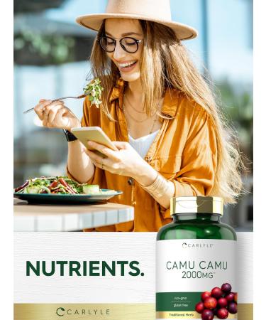 Carlyle Camu Camu with Vitamin C | 150 Capsules | Herb Extract Supplement | Myrciaria Dubia | Non-GMO and Gluten Free - Buy Online on GoSupps.com