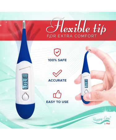 Digital Thermometer for Oral, Rectal, Armpit - Quick 10 Second Reading for Baby, Kids, Adults - Fever Termometro for Infants, Children, Pets - Buy Online on GoSupps.com