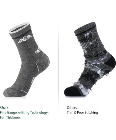 InnoTree Men's Merino Wool Hiking Socks 3 Pack - Full Cushioned Moisture-Wicking Micro Crew Socks - Buy Online on GoSupps.com