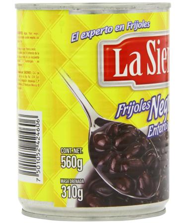 Whole Black Beans (Seasoned) 560g - Authentic Mexican Frijoles Negros Enteros LA SIERRA - International Shipping Available - Buy Online on GoSupps.com