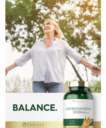 Carlyle Ashwagandha Supplement for Women and Men | 300 Capsules | Herb Root Extract with Black Pepper | Non-GMO and Gluten Free 300 Count (Pack of 1) - Buy Online on GoSupps.com