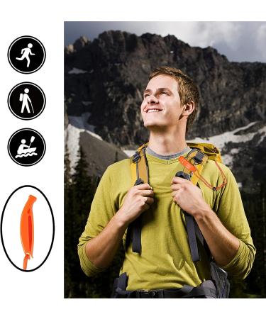 JULBEAR 6PCS Safety Survival Whistles with Adjustable Reflective Lanyard Emergency Plastic Whistle Marine Whistle orange - Buy Online on GoSupps.com