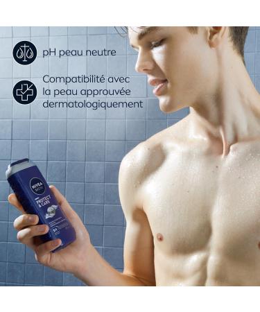 Nivea Protect & Care Shower Gel (1 x 250 ml) 3-in-1 moisturizing men's shower gel cleansing care with moisturizing formula - Buy Online on GoSupps.com