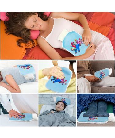 Super Mario Kids Hot Water Bottle with Cover - 2L Cute Hot Water Bag for Pain Relief & Hand Warmer - Washable Cover - Perfect Gift for Women, Children, and Friends - Buy Online on GoSupps.com