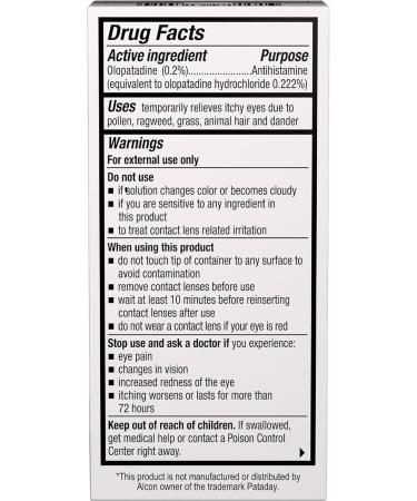 Bausch + Lomb Advanced Eye Relief Olopatadine 0.2% Antihistamine Eye Drops for Eye Allergy Itch Relief Once-Daily Prescription Strength 16-Hour Relief 0.12 Fl Oz - Buy Online on GoSupps.com