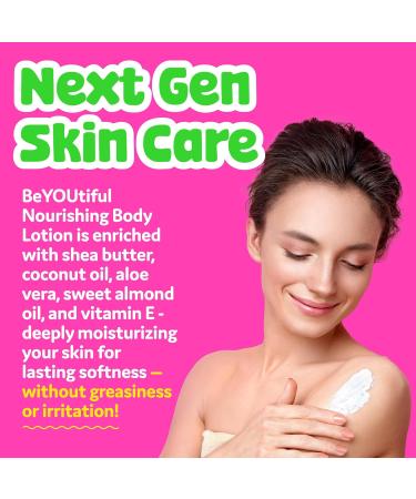 BeYoutiful Coconut Lime Super Smooth Body Lotion for Dry Skin Valentines Day Gifts for Teen Girls Natural Hydrating Moisturizer for Kids and Teens Skin Care 17oz - Buy Online on GoSupps.com