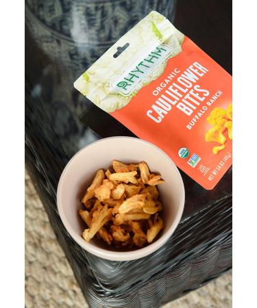 Rhythm Superfoods Organic Buffalo Ranch Cauliflower Bites - Gluten Free, 1.4 oz (Pack of 8) - Buy Online on GoSupps.com
