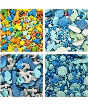Kids Themed Sprinkletti Mixes - Set of 4 Pouches for Cake Toppers - 4x30g Edible Cupcake Decorations - Perfect for Secret Santa & Mermaid Parties - Buy Online on GoSupps.com