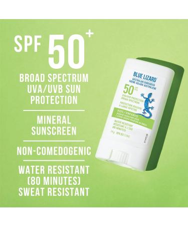 BLUE LIZARD SPF 50 Kids Duo Mineral-Based Sunscreen for Toddlers and Children Non-Greasy Sunscreen for Kids Paraben-Free Sunscreen Stick for Kids 2 Count 89ml Tube and 14g Stick - Buy Online on GoSupps.com
