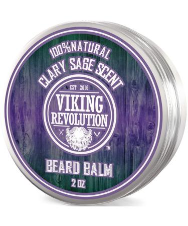 Viking Revolution Beard Balm with Clary Sage Scent and Argan & Jojoba Oils - Styles  Strengthens & Softens Beards & Mustaches - Leave in Conditioner Wax for Men - Buy Online on GoSupps.com