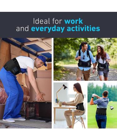 Clever Yellow Back Brace for Lower Back Pain Relief - Medical-Grade Lumbar Support Belt for Women & Men, Black XL (Waist Size 40-47) - Buy Online on GoSupps.com