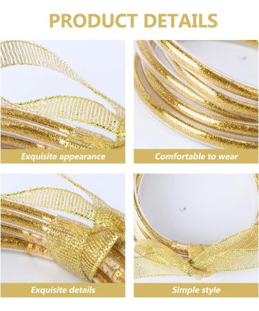 STOBOK 1pc Ribbon Glitter Bracelet Bangles Glitter Jelly Bangle Silicone Glitter Filled Jelly Bracelet Bowknot Jelly Bangle Bracelets Purple Women's Plastic Accessories Bagging Machine Golden 7.5x7.5cm - Buy Online on GoSupps.com
