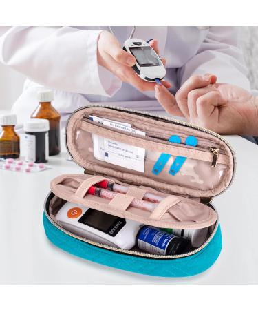 YARWO Diabetic Travel Case - Portable Storage Bag for Test Strips, Glucose Monitor, Insulin Syringes - Ideal Mother's Day Gift (Teal) - Buy Online on GoSupps.com