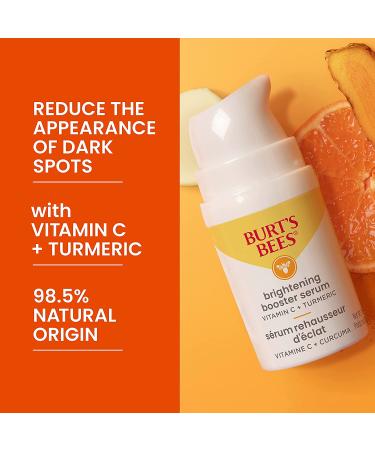 Burt's Bees Vitamin C Turmeric Face Serum - Brightens Skin, Reduces Dark Spots & Wrinkles - Lightweight Hydrating Booster (1 oz) - Buy Online on GoSupps.com