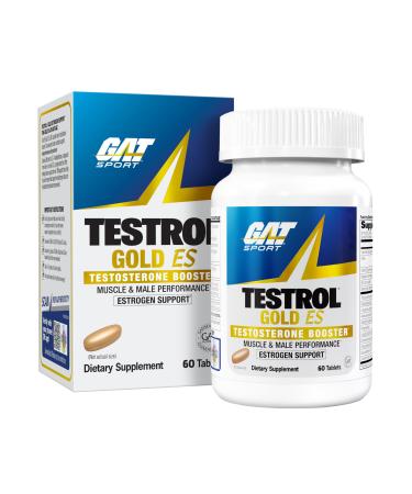 GAT SPORT Testrol Gold ES with Shilajit Tribulus DIM Zinc Longjack Fenugreek Saw Palmetto Estrogen Balance 60 Tablets