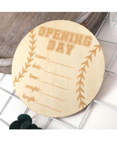Baby Announcement Sign - "Opening Day" Newborn Sign Hospital Baby Name Announcement Sign for Photo Prop Baby Shower Nursery Gift