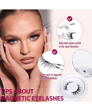 Natural Look Wispy Magnetic Eyelashes - Reusable & Easy to Wear | No Glue Needed - Magnetic-02CT - Buy Online on GoSupps.com