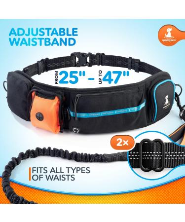 Sparklypets Jogging Line for Dogs | Hands-Free Leash with Belly Belt | Ideal for Medium/Large Dogs | Includes Treat Bag Feces Bag Pocket & Phone Holder | High-Quality Active Set - Buy Online on GoSupps.com