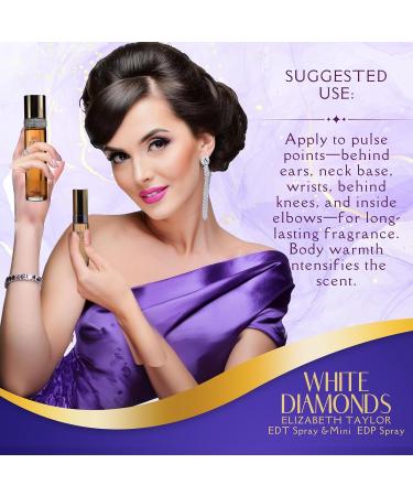 Elizabeth Taylor 4 Piece White Diamonds Fragrance Gift Set for Women 10.23 Ounce (Pack of 1) - Buy Online on GoSupps.com