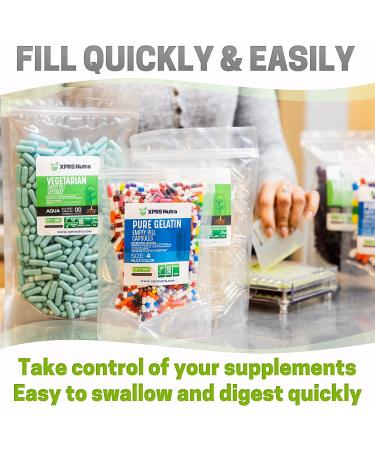 XPRS Nutra Size 3 Empty Capsules - 100 Count | Clear Vegan Capsules for DIY Vegetable Filling | Vegetarian Empty Pill Capsules - Capsules Express - Buy Online on GoSupps.com