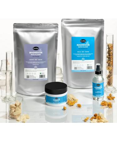 Buy ShiKai Magnesium Bath Flakes with Arnica (32 oz) - Soothing Bath Salt Soak for Muscle Pain Relief | International Shipping Available - Buy Online on GoSupps.com