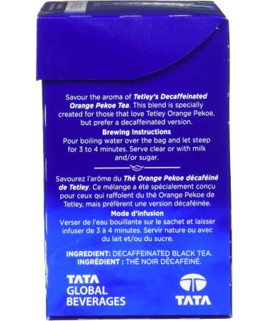 Tetley's Rich Full - Flavoured Decaffeinated 100% Rainforest Alliance and Kosher Certified Orange Pekoe (Black) Tea - 80 teabags per box 160 grams & Decaffeinated Orange Pekoe 48 Count Tea 80 teabags + Tea 48 Count - Buy Online on GoSupps.com