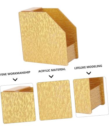 Ipetboom Nail Paper Holder Manicure Paper Holder Nail Art Stand Kitchen Napkin Holder Nail Art Paper Container Napkin Dispenser Diy Nail Decals Container Water Modeling Acrylic 12x5.5CM Golden - Buy Online on GoSupps.com