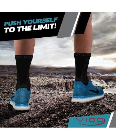 Vigo Sports Ankle Bandage Set - 7 Zones Compression Support for Joint Pain & Heel Spur Relief | Ergonomic Design for Stability | International Shipping Available - Buy Online on GoSupps.com