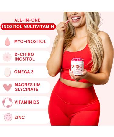 Peach Perfect Inositol Multivitamin Myo-Inositol & D-Chiro 40:1 Blend Omega-3 Vitamin D3 Magnesium Zinc Supports Women s Health Mood Energy Supplement 30 SVG Unflavored 180 Count (Pack of 1) - Buy Online on GoSupps.com