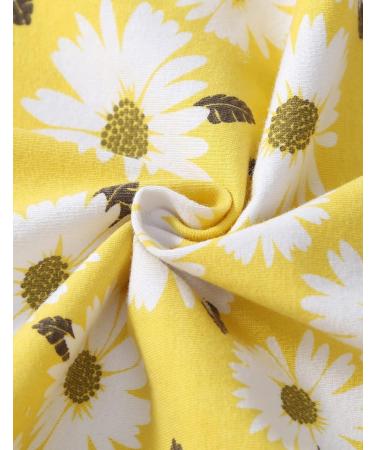 Koonde Baby Girl 3-Piece Outfit Set | Romper, Trouser & Headband | Newborn to 24 Months | 3-6 Months | Yellow + Caramel - Buy Online on GoSupps.com