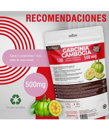 Elikafoods Garcinia Cambogia PLUS extract 100% natural with 60% HCA. 120 vegetable tablets of 500mg. Appetite suppression slimming fat burning. No artificial stimulants. - Buy Online on GoSupps.com